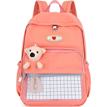 Ghiozdan School Friendly SCOLAR portocaliu cu ursulet plus Ghiozdan School Friendly SCOLAR portocaliu cu ursulet plus