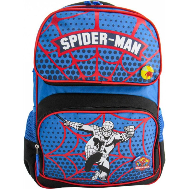 Ghiozdan SPIDERMANN SCOLAR negru-albastru