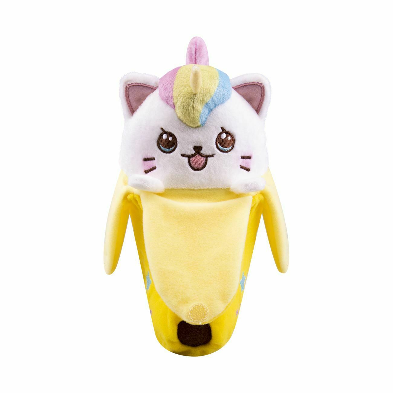 Jucarie de plus - Bananya - Rainbow Bananya, 9.5 cm, Galben, Plus