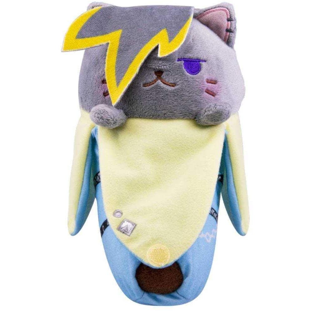 Jucarie de plus - Bananya - Emo Bananya, 9.5 cm, Gri, Plus