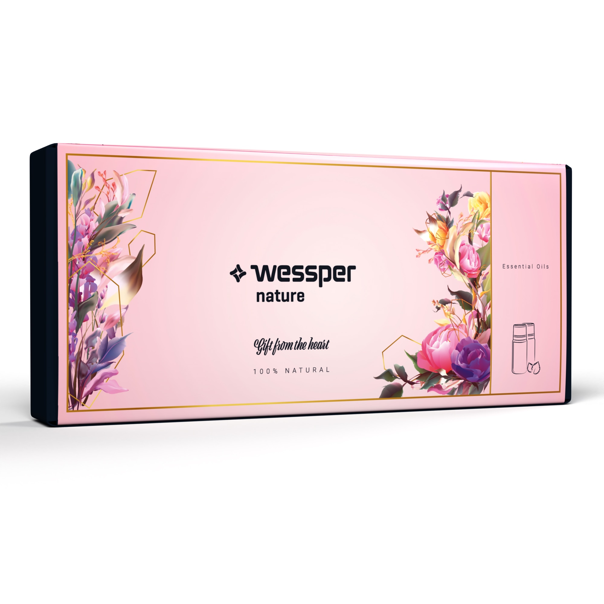 Set premium de uleiuri esentiale naturale, Wessper, cutie cadou, 5x10ml