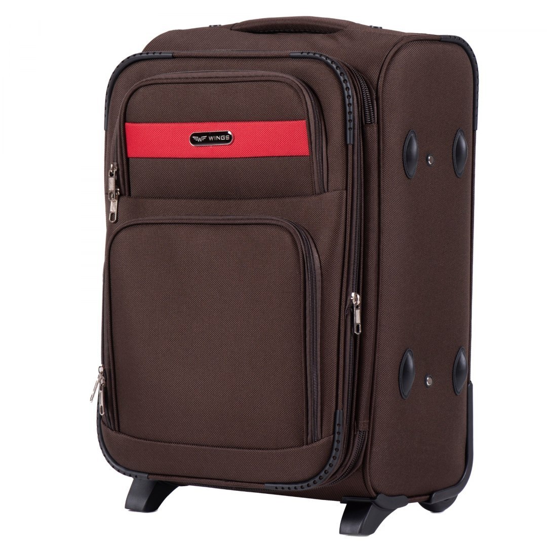 Troler Cabina, Extensibil, Poliester, 2 Roti, Wings, W1605 - 54 cm, Maro