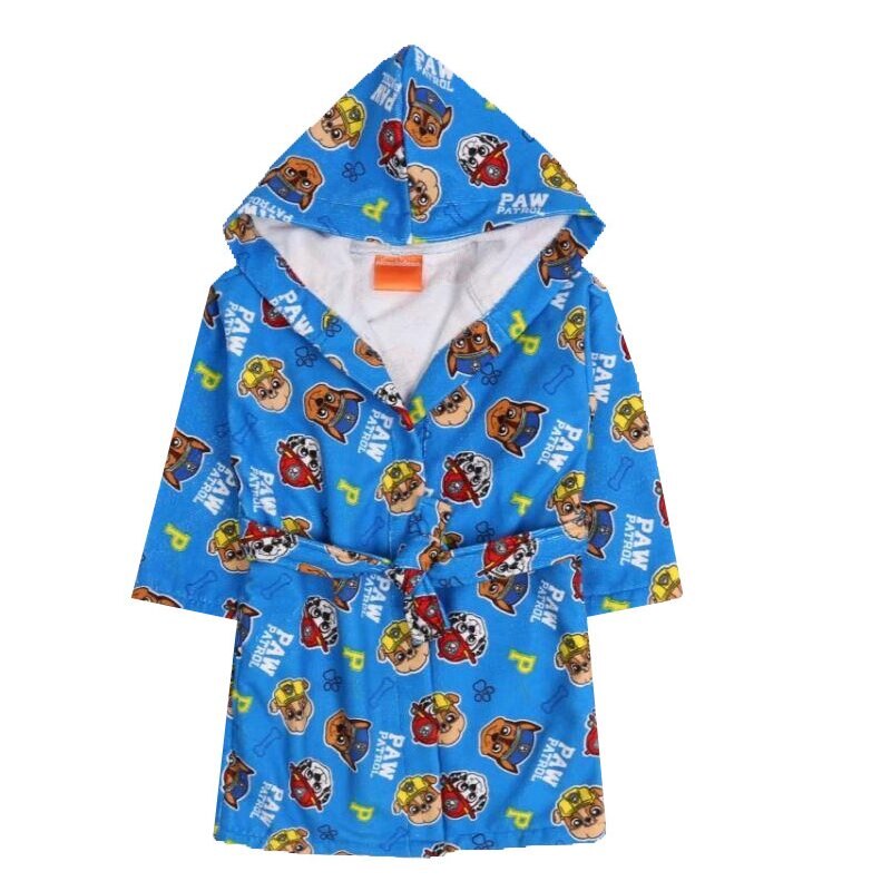 Halat de baie, albastru cu figurine multicolore, Paw 122 - 128 cm