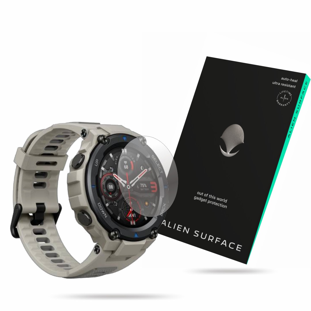 Folie Alien Surface, compatibila cu Xiaomi Amazfit T-Rex Pro, protectie ecran 1+2 Rezerve