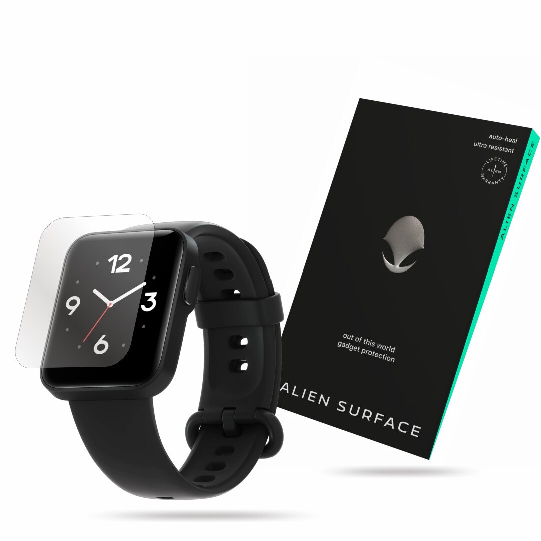 Folie Alien Surface, compatibila cu Xiaomi Mi Watch Lite, protectie ecran 1+2 Rezerve