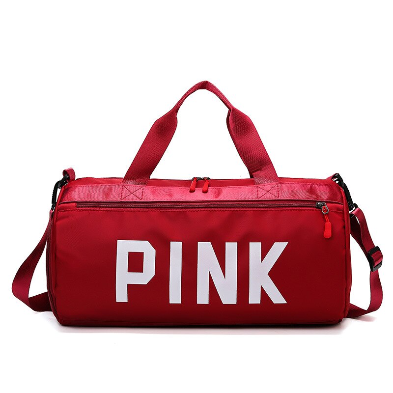 Geanta sport impermeabila pentru sala PINK, cu compartiment pentru incaltaminte, Rosie