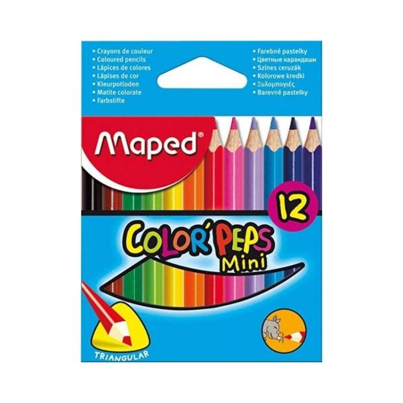 Set 12 creioane Maped Color'Peps Mini, Multicolor