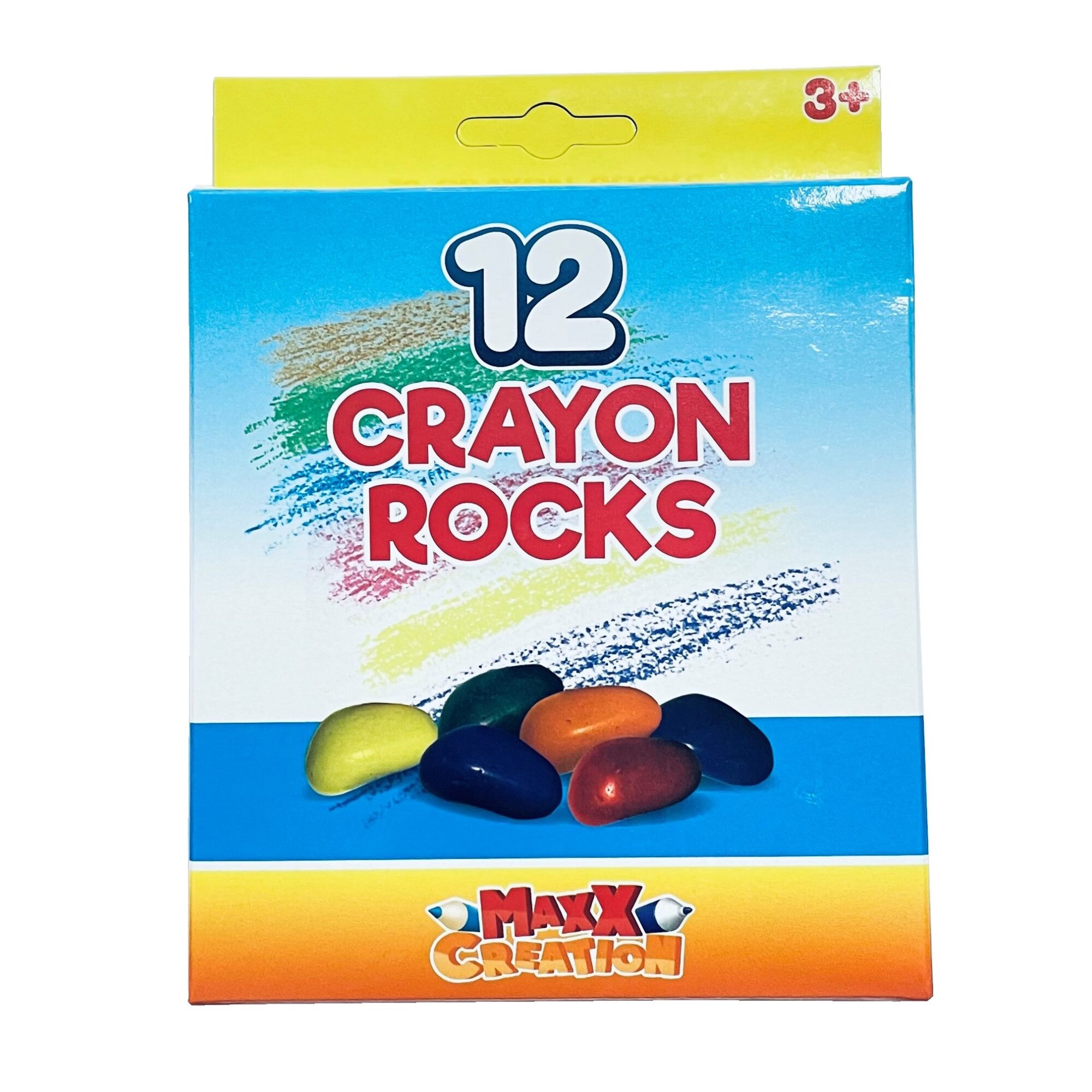 Set 12 Creioane color cerate Maxx Creations in forma de Piatra