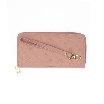 Portofel de dama, din piele ecologica, Buticcochet, Roz, cu broderie, 19x10x4 cm - PR462 Portofel de dama, din piele ecologica, Buticcochet, Roz, cu broderie, 19x10x4 cm - PR462