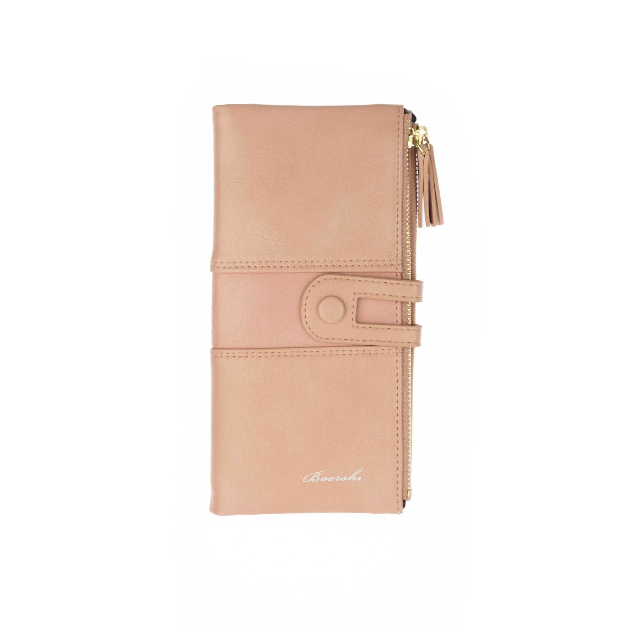 Portofel de dama, din piele ecologica, Buticcochet, Roz,19x10x2 cm - PR483