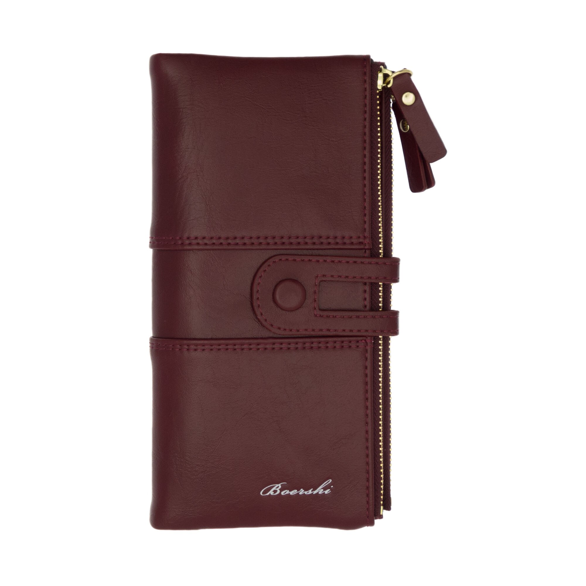 Portofel de dama, din piele ecologica, Buticcochet, Bordo,19x10x2 cm - PR482