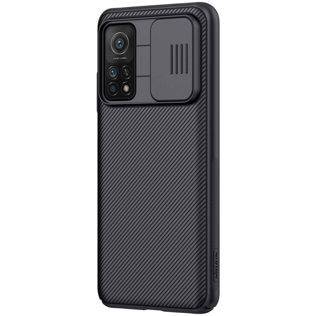 Husa Nillkin cu protectie camera pentru Xiaomi Mi 10T 5G, Shield, Camera Acoperita Anti Spy, Lens Cover, Protectie completa, Top Quality, Negru