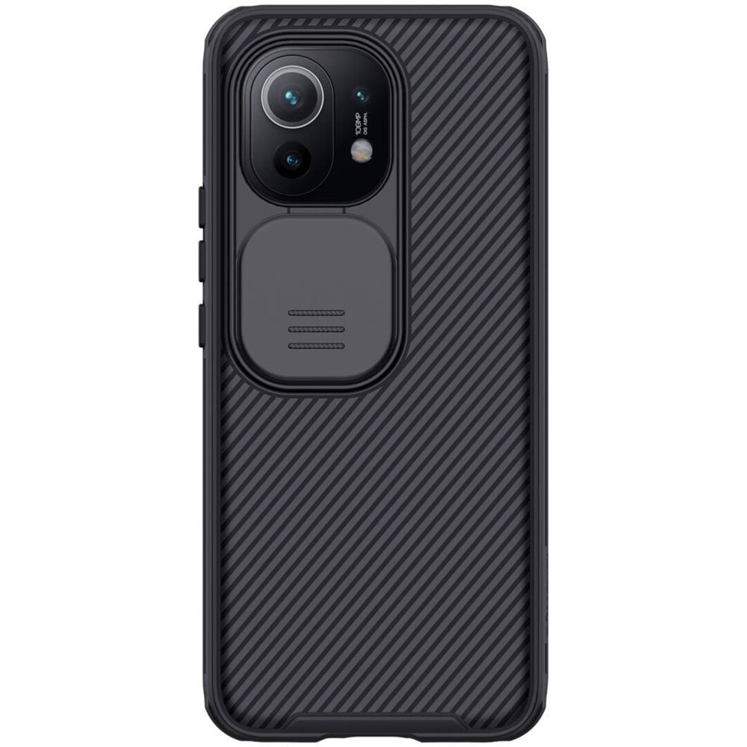 Husa Nillkin cu protectie camera pentru Xiaomi Mi 11, Shield, Camera Acoperita Anti Spy, Lens Cover, Protectie completa, Top Quality, Negru