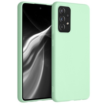 Husa compatibila cu Samsung A52/ A52 5G, silicon, cu interior de catifea, Verde
