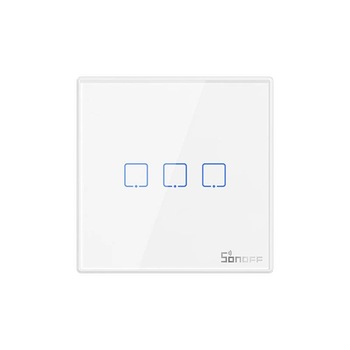 Telecomanda portabila wireless, 433 MHz, Sonoff T2EU3C-RF, 3 canale, compatibil cu RFR2, RFR3, 4CHPROR3, seriile TX, SlampherR2 Telecomanda portabila wireless, 433 MHz, Sonoff T2EU3C-RF, 3 canale, compatibil cu RFR2, RFR3, 4CHPROR3, seriile TX, SlampherR2