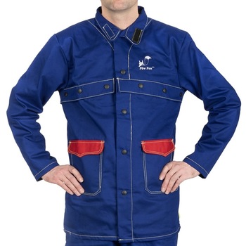 Bluza sudura, bumbac ignifug, albastru, Weldas 33-2300, marimea XXXXL Bluza sudura, bumbac ignifug, albastru, Weldas 33-2300, marimea XXXXL