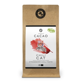 Cacao pudra, cu guarana si matcha Chili Cat Alveus Strawberry Chili Taste125g plic Cacao pudra, cu guarana si matcha Chili Cat Alveus Strawberry Chili Taste125g plic