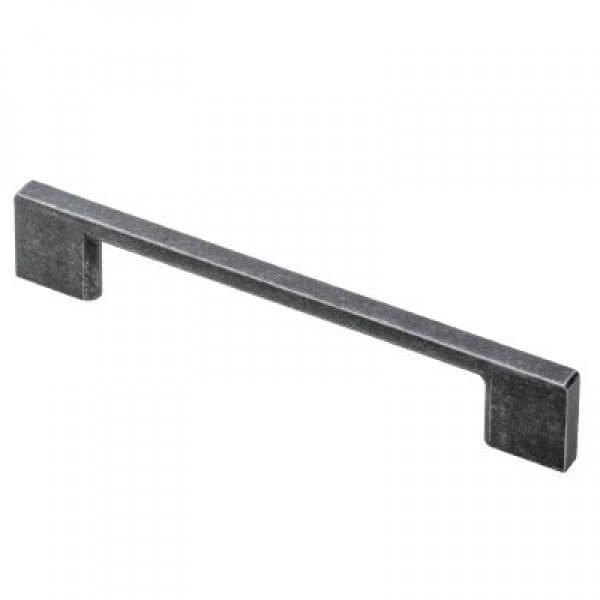 Maner mobila 96 mm, argintiu antichizat, ZAMAK