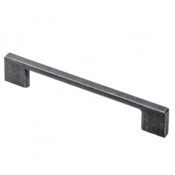 Maner mobila 128 mm, argintiu antichizat, ZAMAK