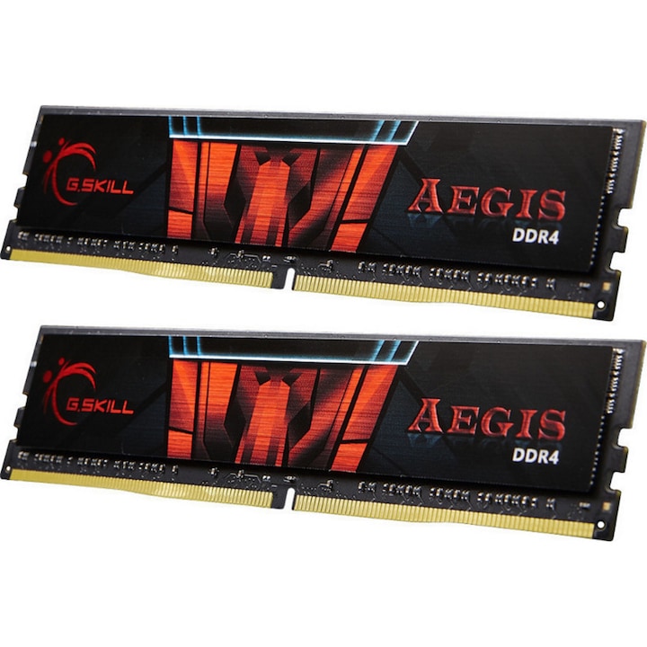 Памет G.SKILL Aegis 8GB, DDR4, 2400MHZ, 1.2 V, CL15, kit 2x4GB