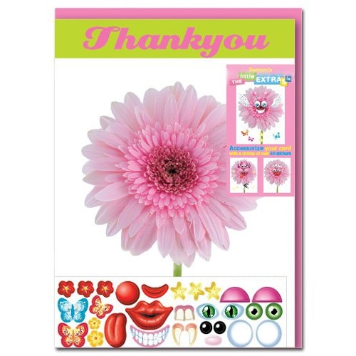 Felicitare amuzanta Little Extra Gerbera Roz