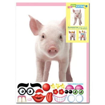 Felicitare amuzanta Little Extra Porc Felicitare amuzanta Little Extra Porc
