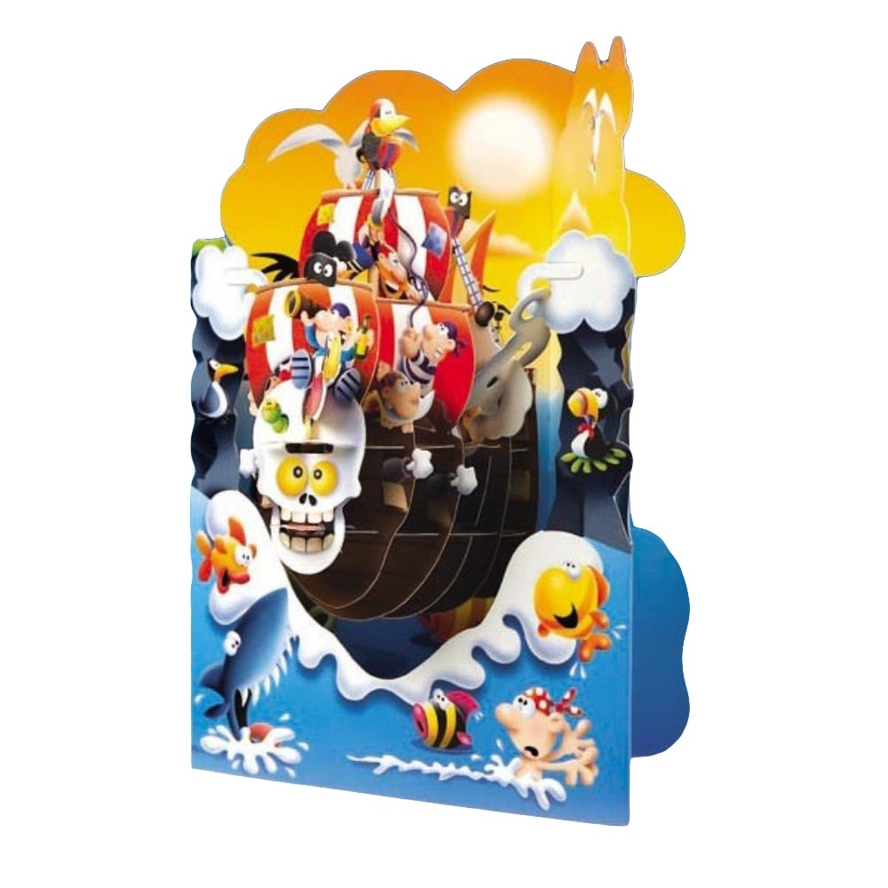 Felicitare 3D Corabie de piratii-Swing Cards