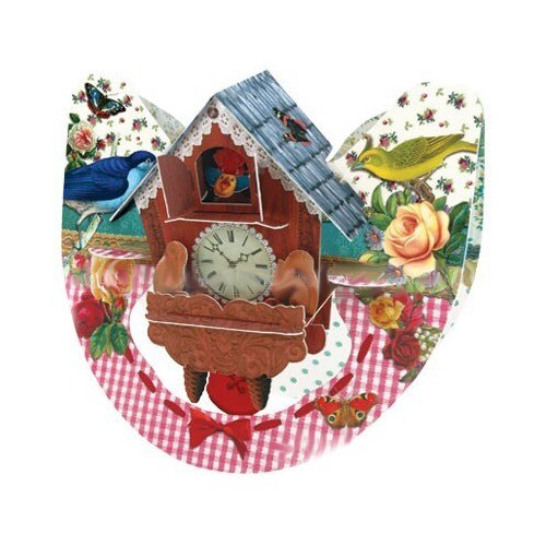 Felicitare 3D Popnrock-Ceas cu cuc