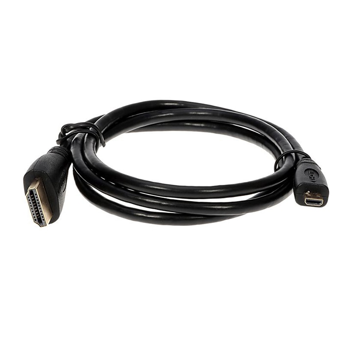 Cablu adaptor HDMI v.1.3 A-D (micro) T/T, black, conectori auriti,1.8 m