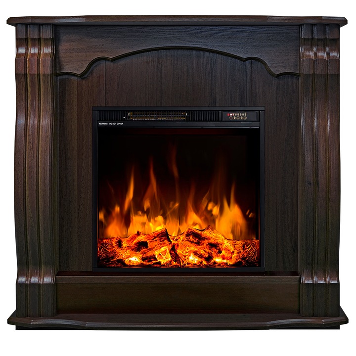 Semineu electric, Masomi, Glazgow 23 & Frank-20' 1600 W, Nuc negru, 98*89*32 cm