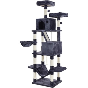 Stalp mare de zgarieturi, FEANDREA, Play Tower 206 cm, Gri antracit PCT190G01 Stalp mare de zgarieturi, FEANDREA, Play Tower 206 cm, Gri antracit PCT190G01