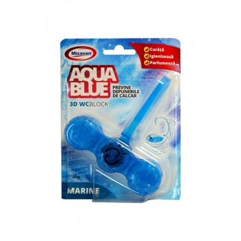 Odorizant Toaleta Misavan Aqua Blue 3D, 40g Odorizant Toaleta Misavan Aqua Blue 3D, 40g
