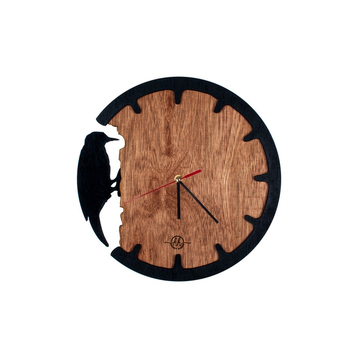 Персонализиран декоративен дървен часовник, Cea35, Чукало 29x29 см