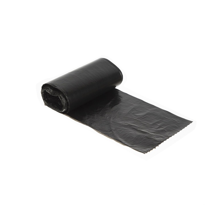 Saci menajeri, 35 L, negru, polipropilena, impermeabili, 50 buc/rola, 100 role/bax