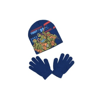 Set caciula si manusi, Testoasele Ninja TMNT 8815, Albastru Set caciula si manusi, Testoasele Ninja TMNT 8815, Albastru