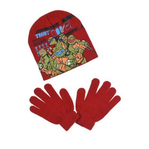 Set caciula si manusi, Testoasele Ninja TMNT 8815, Rosu
