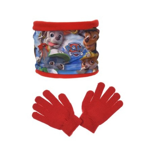 Set fular circular si manusi, Paw Patrol 8822, Rosu, Unica