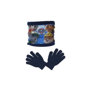 Set fular circular si manusi, Paw Patrol 8822, Albastru, Unica Set fular circular si manusi, Paw Patrol 8822, Albastru, Unica
