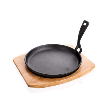 Grill fonta cu suport lemn Banquet Grada, 22 cm Grill fonta cu suport lemn Banquet Grada, 22 cm