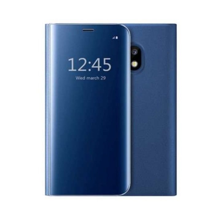 Кейс, съвместим с Xiaomi Redmi 9 Flip Cover Blue Mirror