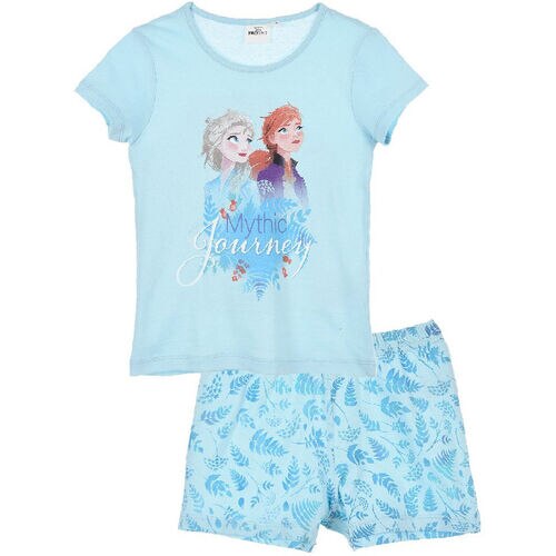 Pijama Frozen Journey maneca scurta 9343, Bleu