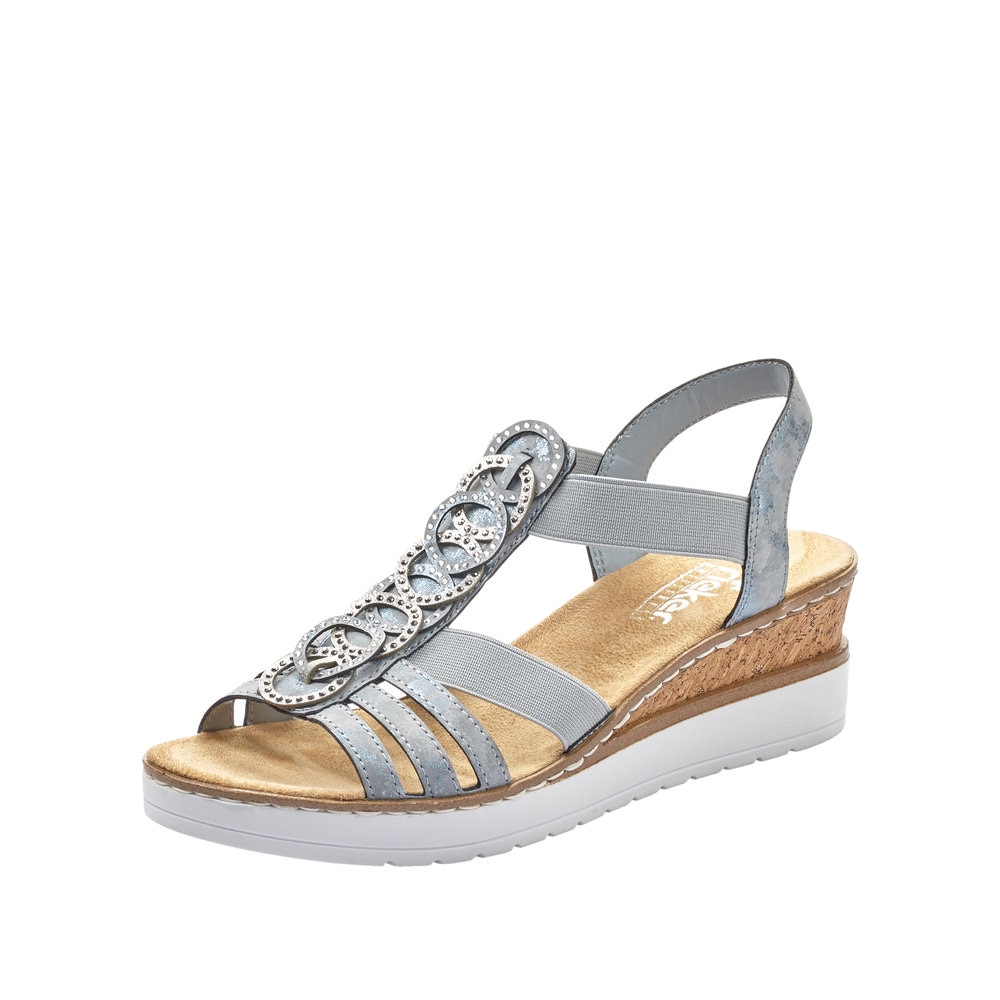 Sandale dama, piele ecologica, V38H8-12 11584, Albastru