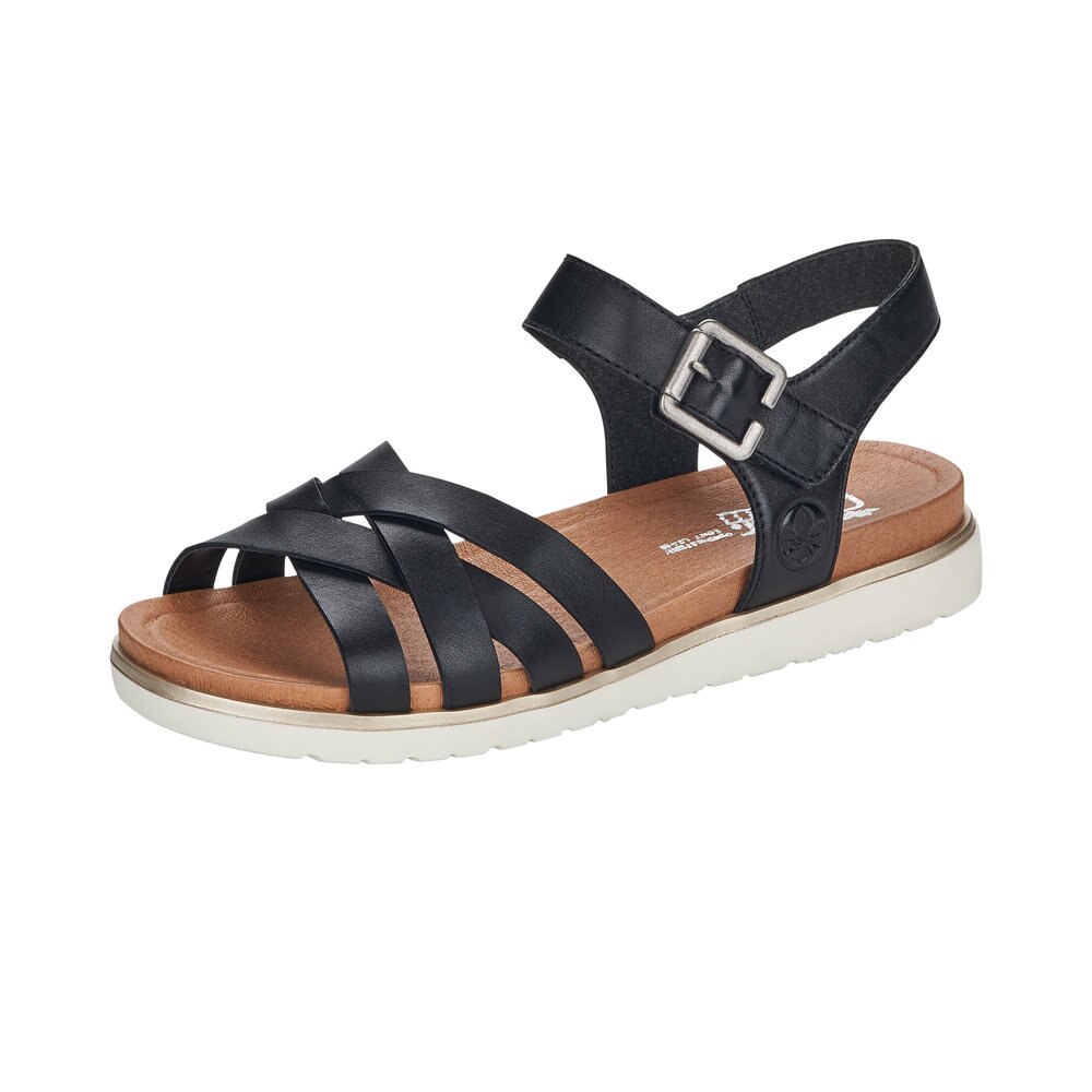 Sandale dama, piele naturala ecologica V5063 11598, Negru