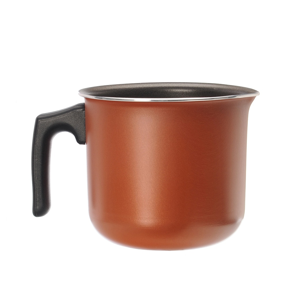 Ibric pentru lapte, Alluflon, Aluminiu/Bachelita, Antiaderent, Portocaliu, 14 cm