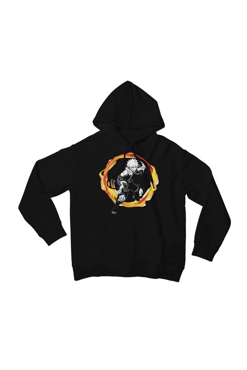 Férfi pulcsi, My Hero Academia, Bakugo superpower, fekete, 2XL