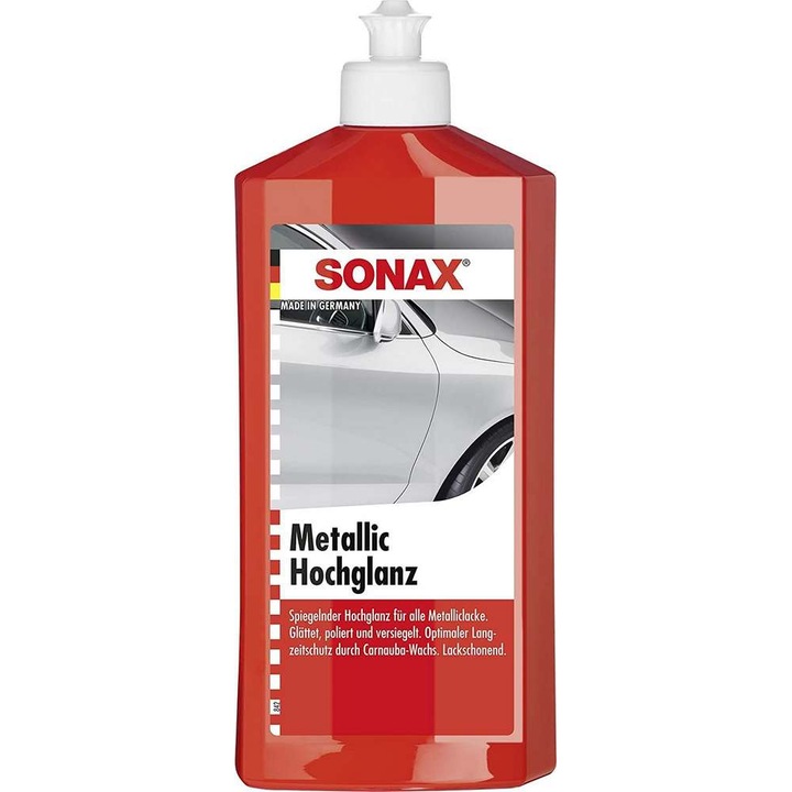 Sonax Metallic High Gloss Автоматична боя и разтвор за почистване на вакса, 500 мл