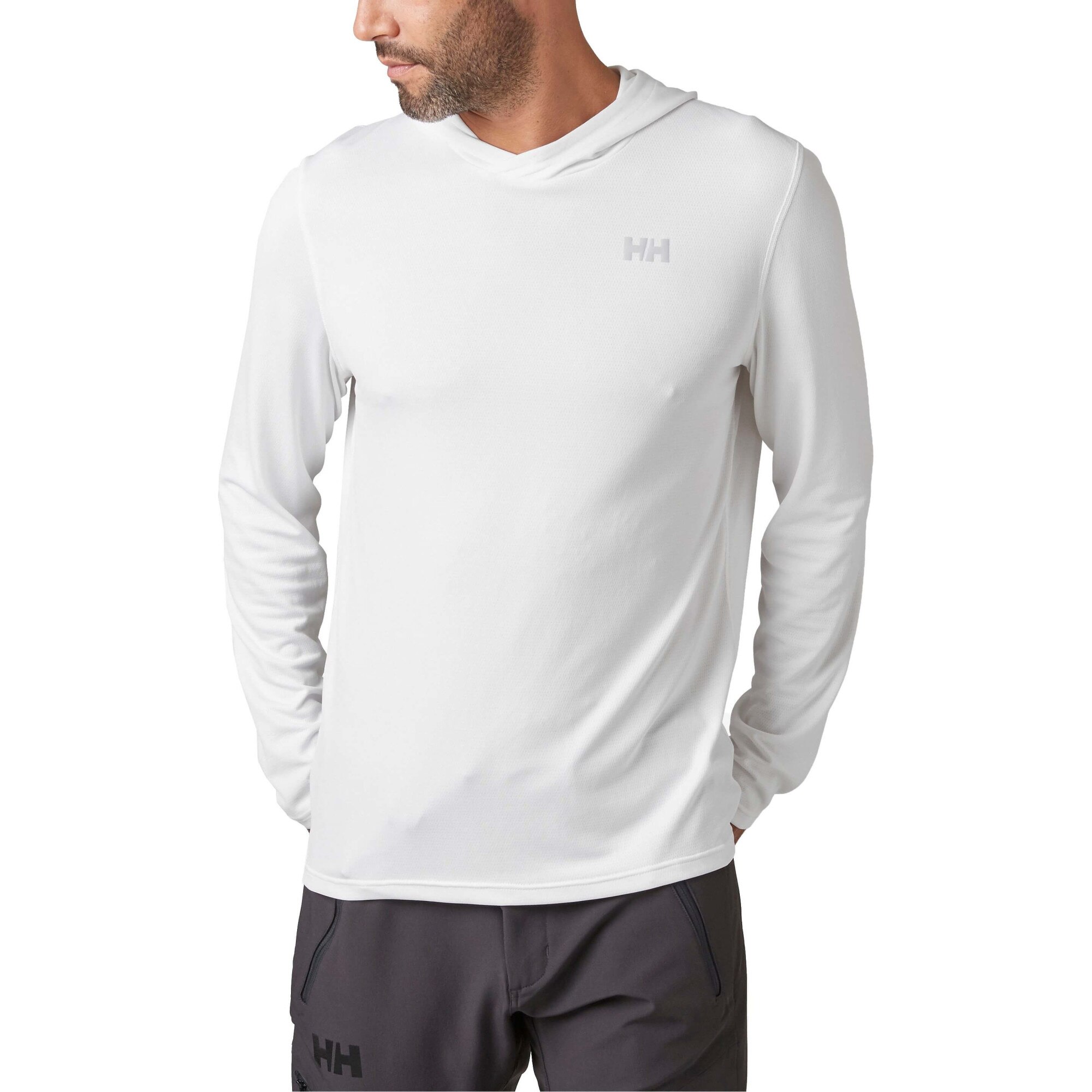 Bluza sport barbati, Helly Hansen HH Lifa Active Solen Hoodie, Alb, 2XL