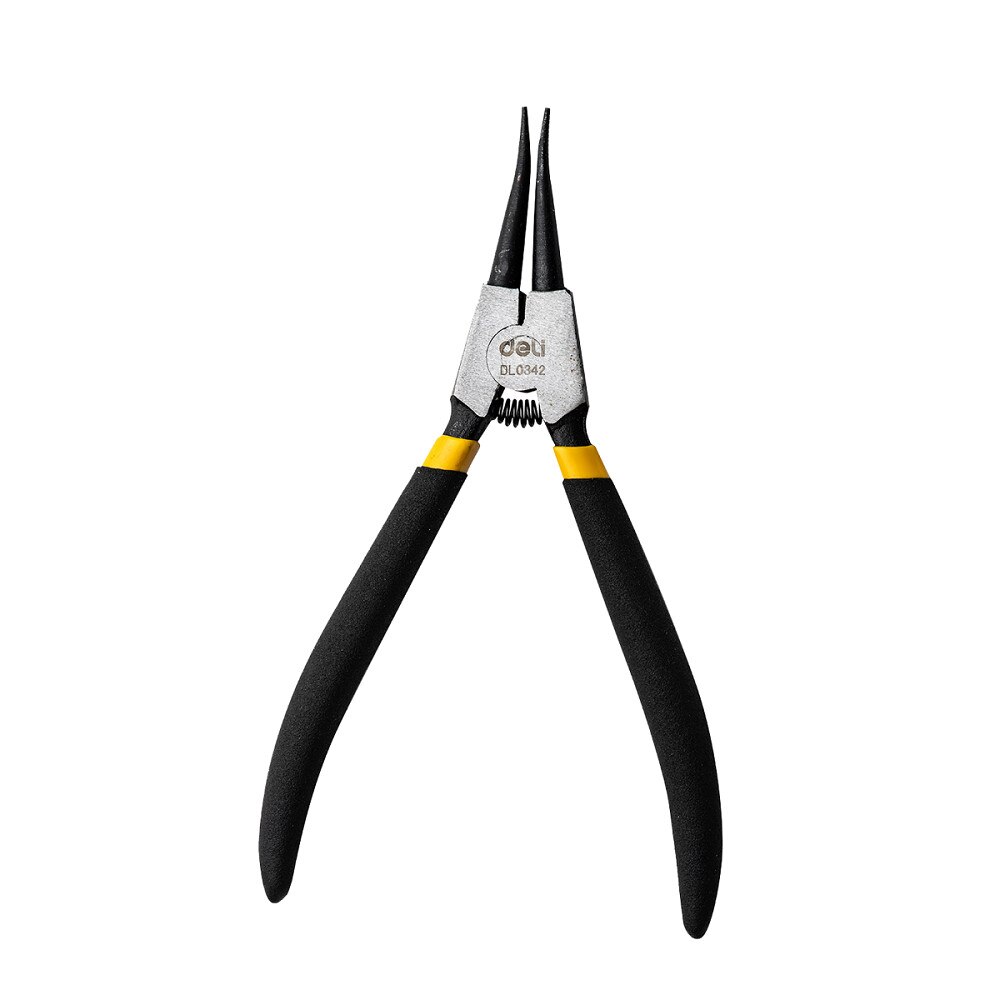 Cleste drept pentru indoituri exterioare 7 inch Deli Tools EDL0342, Negru/Galben