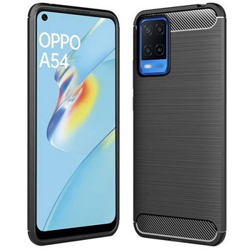 Husa pentru Oppo A54 4G tpu carbon black Husa pentru Oppo A54 4G tpu carbon black