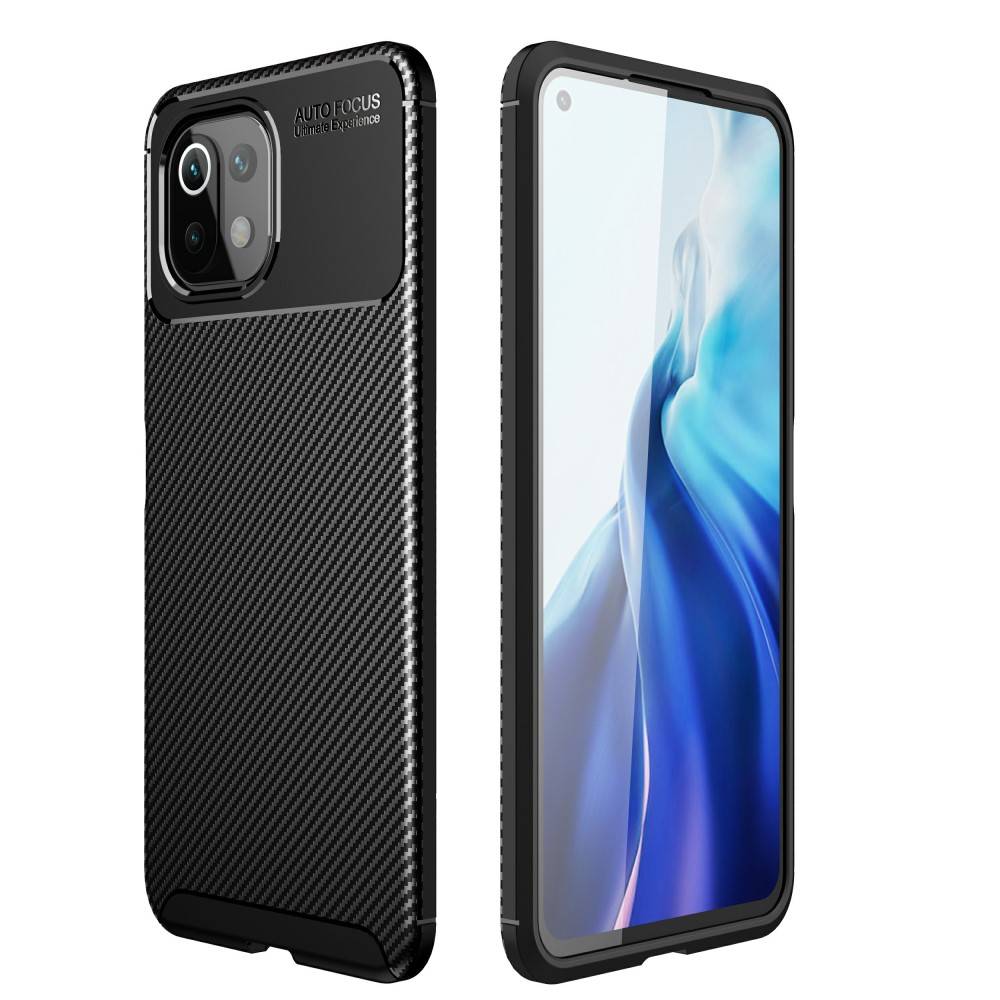 Husa pentru Xiaomi Mi 11 Lite armored carbon fiber black